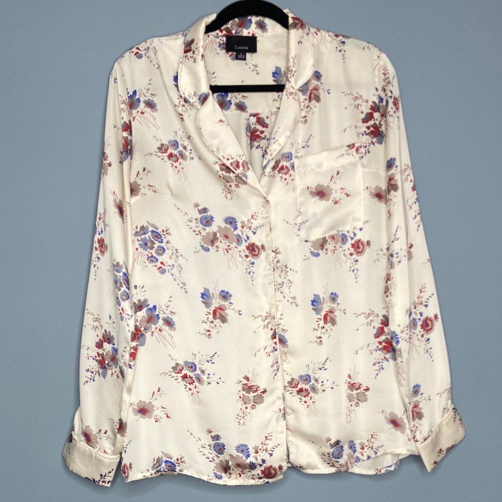 Leah Silky Floral Blouse